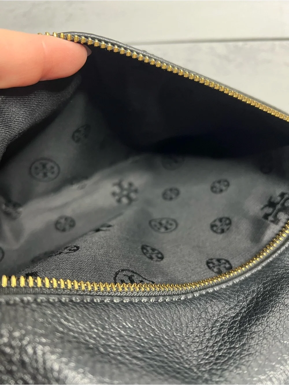 Tory Burch Black Leather Fold-Over Crossbody